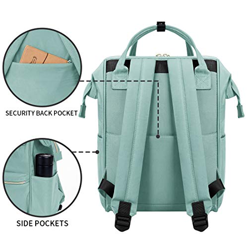 KALIDI Mochila para portátil Mochila Escuela Vintage Mochila de Viaje Resistente al Agua Que se Ajusta a la computadora portátil de 15 Pulgadas para niños, niñas y Hombres, Mujeres (Verde)