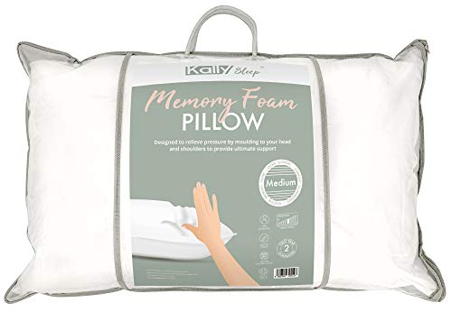 Kally Sleep - Almohada de Espuma viscoelástica de tamaño Medio, hipoalergénica, 74 cm x 45 cm (se Puede Lavar a máquina)