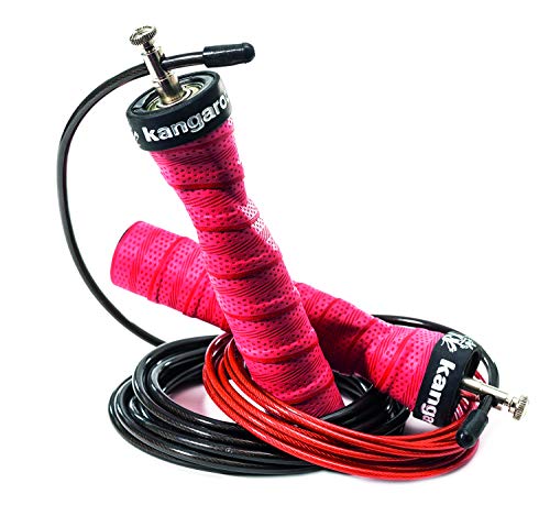 Kangaroo Fitness Cuerda para Saltar de Alta Velocidad | Gimnasio, Boxeo, Crossfit, Perdida de Peso y Ejercicios en Casa | para niños, Mujer y Hombre Adultos | Cuerda, Bolsa y Rutina de Entrenamiento