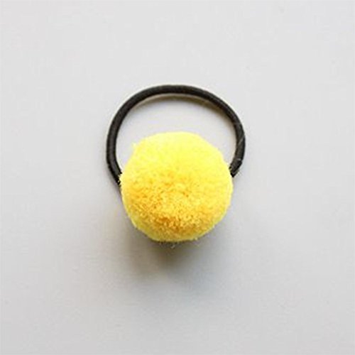 Kanggest 10 Piezas Niña Gomas de Pelo Bola de Azúcar sin Metal Suave Elástica Goma de Pelo Para Chica Adornos de Pelo Accesorios, Rojo