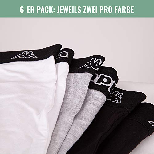 Kappa VINESTA - Juego de 6 calzoncillos tipo bóxer estrechos para hombres, pantalones cortos deportivos de algodón suave, corte cómodo, lavadora y secadora multicolor XXL