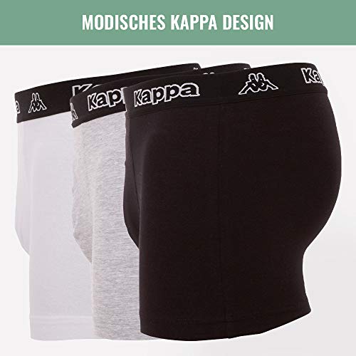 Kappa VINESTA - Juego de 6 calzoncillos tipo bóxer estrechos para hombres, pantalones cortos deportivos de algodón suave, corte cómodo, lavadora y secadora multicolor XXL