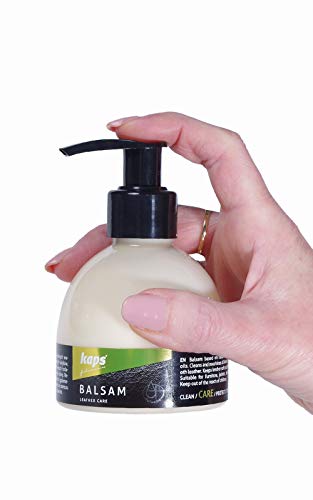 Kaps Acondicionador bálsamo de cuero de calidad para zapatos y bolsos de cuero, cuidado de la piel con cera de abeja y aceites naturales, Balsam, 5 colores (101 - blanco)