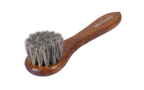 Kaps Cepillo Abrillantador para Zapatos 100 Cerdas de Pelo de Caballo o Sintéticas que No Se Caen - Limpia, Pule y Abrillanta Zapatos, Botas y Bolsos de Cuero (pelo de caballo)