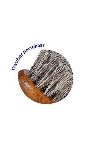 Kaps Cepillo Abrillantador para Zapatos 100 Cerdas de Pelo de Caballo o Sintéticas que No Se Caen - Limpia, Pule y Abrillanta Zapatos, Botas y Bolsos de Cuero (pelo de caballo)