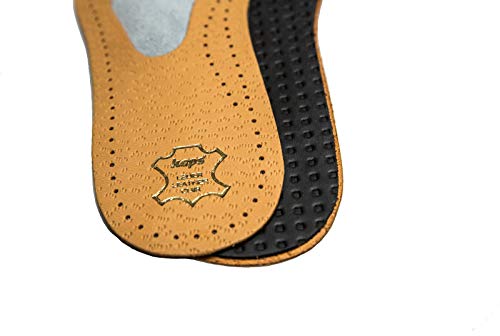 Kaps Plantillas Zapatos Ortopédicas Cuero para Neuroma de Morton y Dolor de Pies, con Soporte y Almohadilla para Arco Metatarso, para Hombres y Hujeres, Allevia, Todas las Tallas (46 EUR)