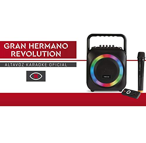 KARAOKE PORTATIL CON 2 MICROFONOS USB/SD/MP3 BOX-35LE CON 1 MICROFONO INALAMBRICO + MICROFONO DE MANO CON CABLE FDM-281 Gran Hermano Revolution.