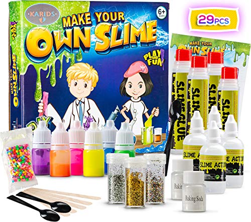 Karids Kit Hacer Slime con Todos los Insumos y Accesorios para Crear un Limo Esponjoso y Brillante