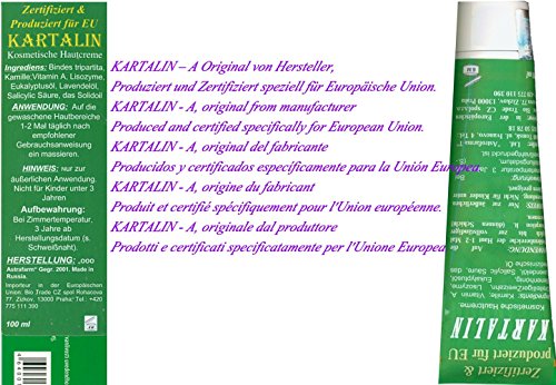 Kartalin - A, Crema protectora y profiláctica para la piel, (psoriasis, eczema), 100 ml