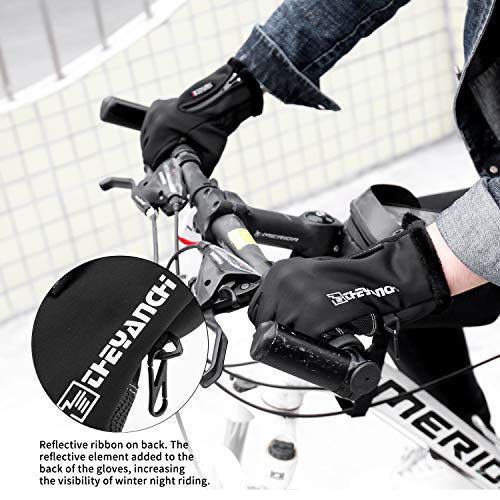 Kasimir Guantes de Invierno Guantes Táctiles Bicicleta Correr al Aire Libre Guantes Calientes con Diseño Antideslizante Esquiar Escalar Triple Impermeable para Hombre y Mujeres L