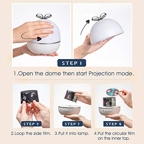 KASTEWILL Proyector Lámpara Estrellas, Niños Lámpara de Noche Bebé 360°Rotación 6 Efectos Iluminación Infantil Proyector 6 Modos Luz de Nocturna para Cumpleaños Día de los Reyes Navidad Dormitorio