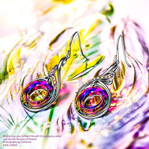 Kate Lynn Mujer pendiente de cristal Pendientes Joyas para Mujer aniversario cumpleaños Originales regalos para esposa mamá novia caja de regalo Regalos Dia de la Madre Originales Pendientes