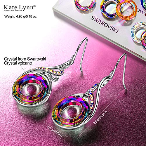 Kate Lynn Mujer pendiente de cristal Pendientes Joyas para Mujer aniversario cumpleaños Originales regalos para esposa mamá novia caja de regalo Regalos Dia de la Madre Originales Pendientes