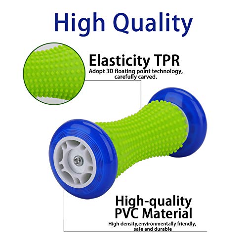 KATELUO Rodillo de Masaje de Pies, Fascitis Plantar Masajeador para Pies, Manos, Brazos, Piernas