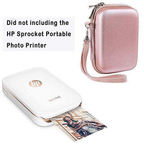 Katia Sprocket Portable Photo Printer Kit de accesorios para HP X7N07A, Polaroid ZIP Mobile Printer / Print Fotos de redes sociales con funda rígida, álbum de calendario, marcos, 2x3 adhesivo - Oro