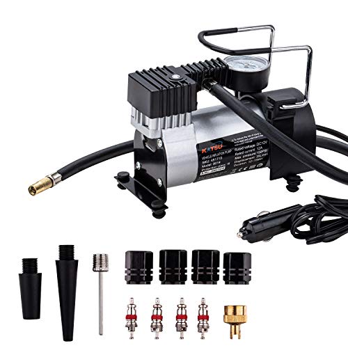 Katsu ® 451719 – Inflador de neumáticos de Coche, compresor de Aire, 12 V Gran relación Precio-Calidad