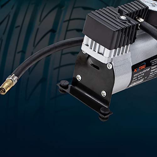 Katsu ® 451719 – Inflador de neumáticos de Coche, compresor de Aire, 12 V Gran relación Precio-Calidad