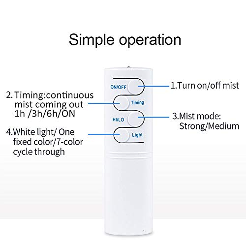 KBAYBO Difusor de Aceites Esenciales de Vapor Frío 400ml Humidificador Ultrasónico Aromaterapia 4 Ajustes de Tiempo y 7-Color LED Perfecto para Hogar, Oficina, Bebé, Dormitorio y Baño etc