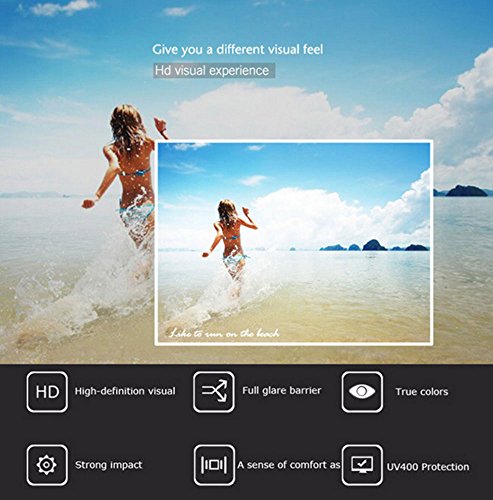 Keephen Nueva protección polarizada del marco de metal de las gafas de sol cuadradas del aviador retro UV400