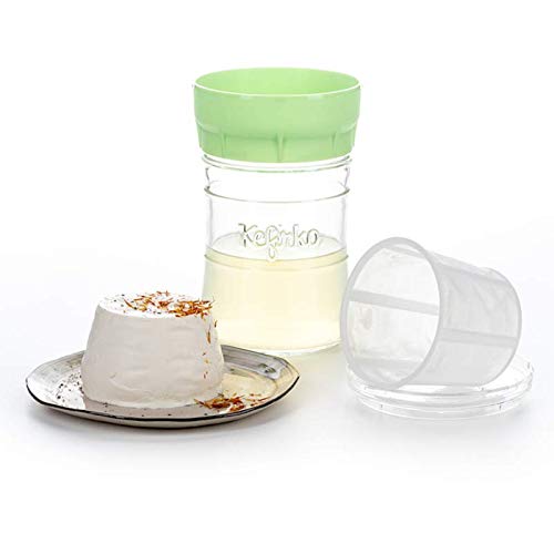 Kefirko Cheese Maker - El set ideal para preparar queso de kéfir en casa (Verde)