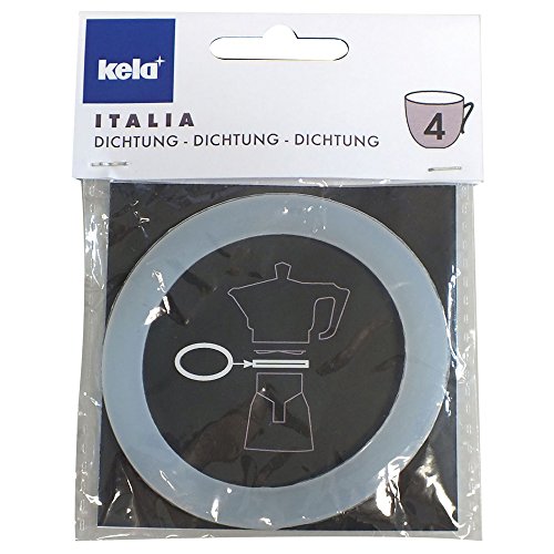 kela Junta de Repuesto para cafetera de Espresso 10592 "Italia, Aluminio, Plata
