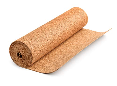 KELLER Rollo Corcho 8x0.5m Grosor 4mm, Aislante Térmico Acústico para Suelos y Paredes, Perfecto para Bricolaje y Decoración.