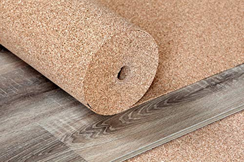 KELLER Rollo Corcho 8x0.5m Grosor 4mm, Aislante Térmico Acústico para Suelos y Paredes, Perfecto para Bricolaje y Decoración.