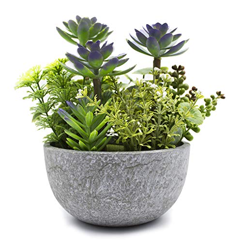 KELZIA Planta Artificial - 1 Maceta con Decoraciones de Plantas Falsas - Escritorio de Oficina, Mesa, Ventanas, Repisas, Chimenea, Estanteria - Regalo de Decoración para Ocasiones Especiales (Verde)