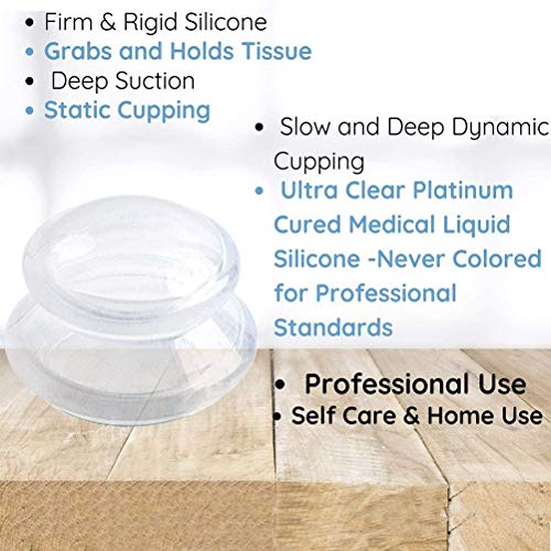 KENANLAN Ventosa Anticelulitica, 4 piezas Copas de masaje de silicona Ventosas de vacío Terapia de ventosas de celulitis para la celulitis Dolor muscular Artritis Tratamiento de la celulitis