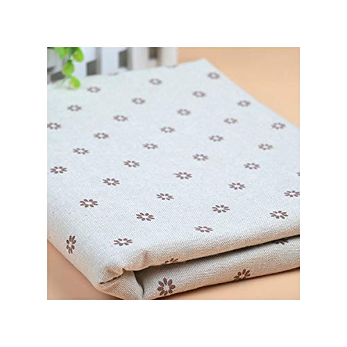 KenFandy Patrón de algodón de Lino Mantel Manteles Moderna nórdica Estilo de la Flor de la Margarita Decorativo del hogar Té Restaurante Cubierta de Mesa, Brown, 90 * 90cm