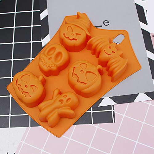 kentop Halloween silicona molde para hornear y manualidades Murciélago y forma de calabaza para magdalenas handgefertigte Galletas Chocolate