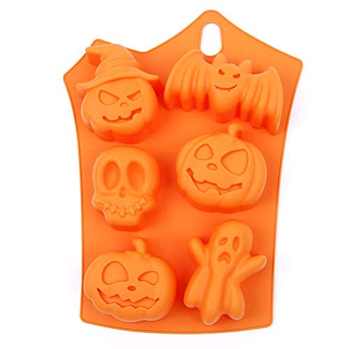 kentop Halloween silicona molde para hornear y manualidades Murciélago y forma de calabaza para magdalenas handgefertigte Galletas Chocolate