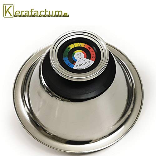 Kerafactum - Campana de cocción para hamburguesas de acero inoxidable