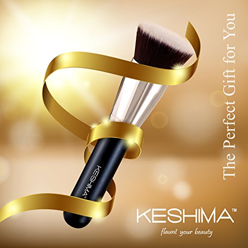 Keshima - Brocha para base de maquillaje de primera calidad para líquido, crema y polvo, pulido, mezcla y cepillo facial