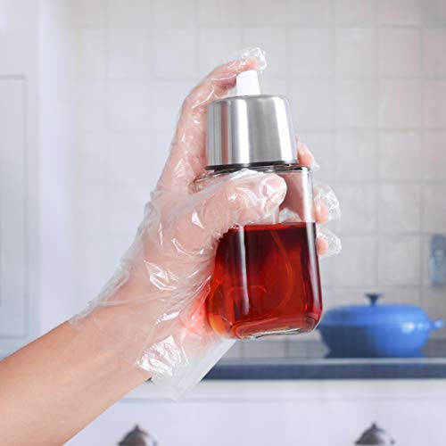 KESYOO 200 Unids/Pack Guantes de Plástico Transparente para Cocinar Guantes de Plástico Desechables para Guantes de Polietileno Desechables para El Hogar