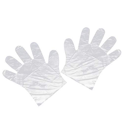 KESYOO 200 Unids/Pack Guantes de Plástico Transparente para Cocinar Guantes de Plástico Desechables para Guantes de Polietileno Desechables para El Hogar