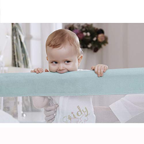 K&F-Bedside handrail Tren Cama Cuna Barra De Protección Lateral, Barra De Seguridad Barandilla, Portátil Elevador Vertical - 5 Posición De Altura Ajustable (Color: Verde) (Size : 120cm)