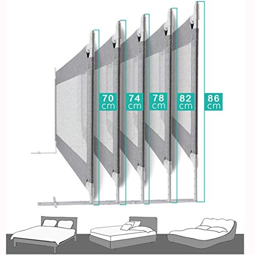 K&F-Bedside handrail Tren Cama Cuna Barra De Protección Lateral, Barra De Seguridad Barandilla, Portátil Elevador Vertical - 5 Posición De Altura Ajustable (Color: Verde) (Size : 120cm)