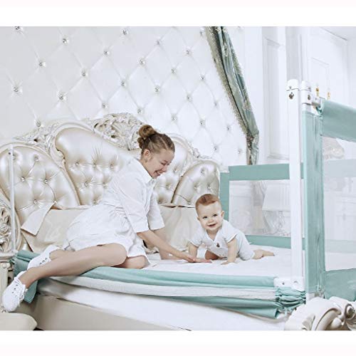 K&F-Bedside handrail Tren Cama Cuna Barra De Protección Lateral, Barra De Seguridad Barandilla, Portátil Elevador Vertical - 5 Posición De Altura Ajustable (Color: Verde) (Size : 120cm)