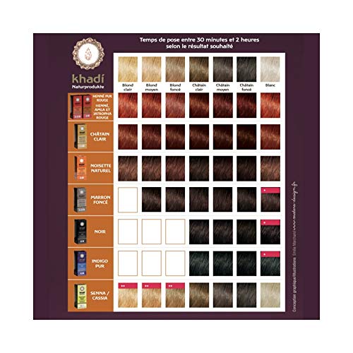 Khadi - Tinte para plantas (henna pura, 100 g), color rojo