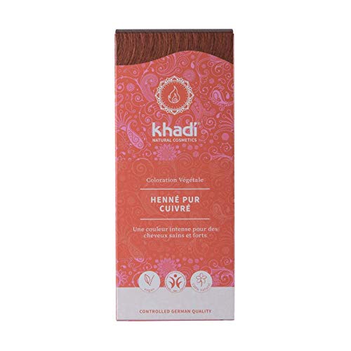 Khadi - Tinte para plantas (henna pura, 100 g), color rojo