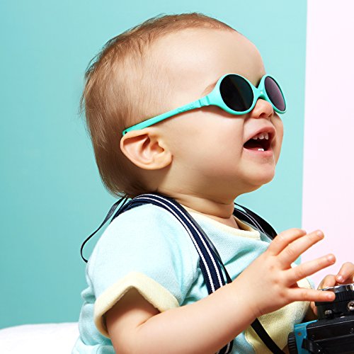 Ki ET LA – Gafas de sol para Bebé modelo Diabola – 100% irrompibles - color Azul Menta – 0-18 meses