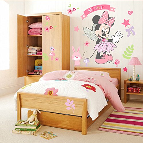 Kibi Pegatinas Infantiles Pared Minnie Pegatinas Decorativas Pared mickey Mouse Stickers Pared Mickey Dormitorio Calcomanias para Niños Pared Calcomanias Mickey