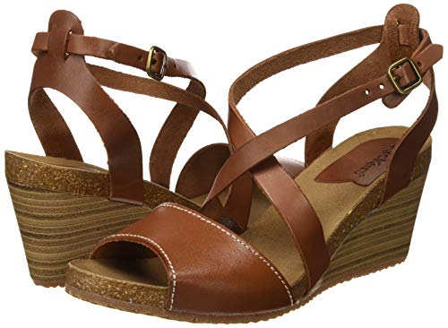 Kickers Spagnol, Sandalias con cuña para mujer - Marrón (Marrón 9) - 38