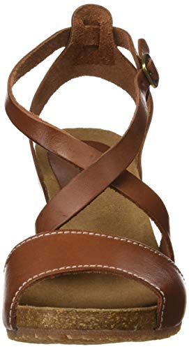 Kickers Spagnol, Sandalias con cuña para mujer - Marrón (Marrón 9) - 38