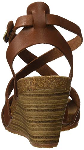 Kickers Spagnol, Sandalias con cuña para mujer - Marrón (Marrón 9) - 38