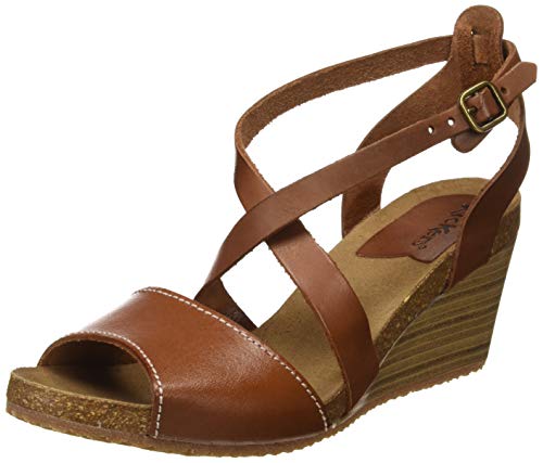 Kickers Spagnol, Sandalias con cuña para mujer - Marrón (Marrón 9) - 38
