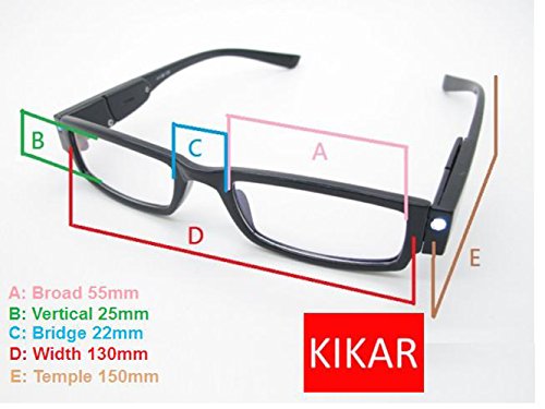 KIKAR - Gafas de lectura con luz LED con estuche resistente y elegante, mejora tu visión incluso en la oscuridad. Dioptrías disponibles +1,0, +1,5, +2,0, +2,5, +3,0