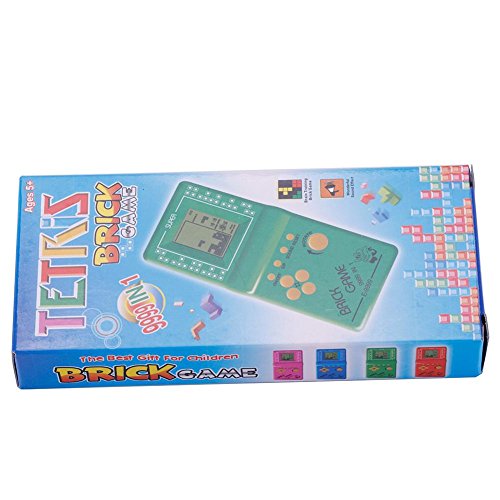 Kinbelle - Juego de mano Tetris juguetes clásicos de bolsillo con arcada LCD, diseño vintage de ladrillo