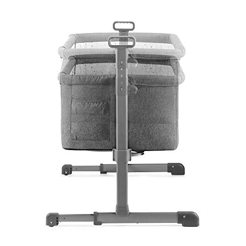 Kinderkraft Cuna Colecho 2 en 1 NESTE, Ajustable, Plegado Fácil, Gris Mezcla